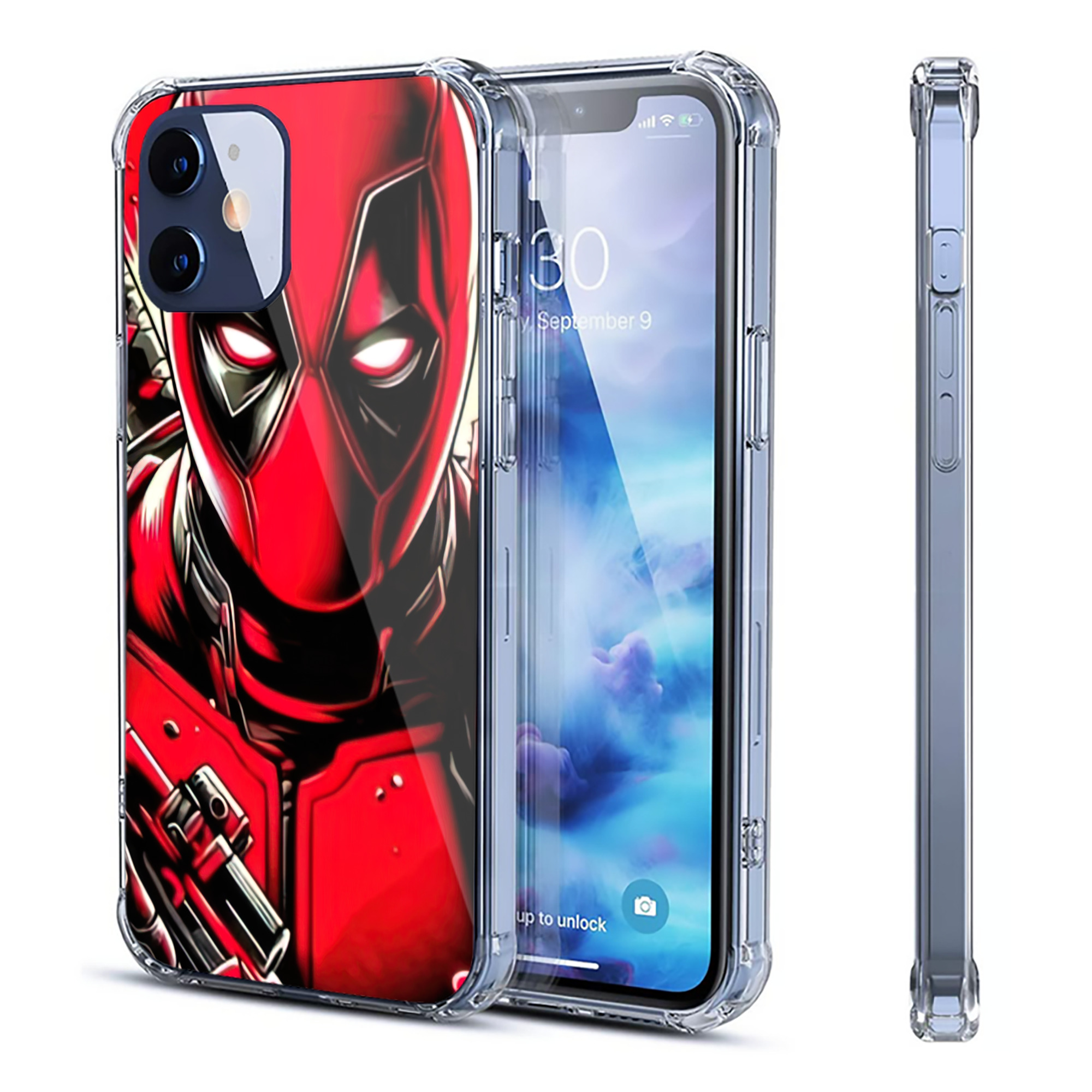 （画像用） Deadpool デッドプール 【iPhone 12シリーズ対応】透明スマホケース（クリアソフトケース）